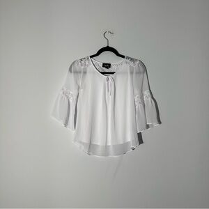 by&by girl white blouse with attached camisole